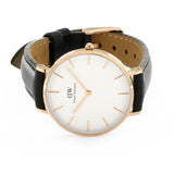 Daniel Wellington Petite Sheffield White Dial Black Leather Strap Watch For Women - DW00100174 Buy Now By Daniel Wellington
