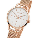 Calvin Klein Even White Dial Rose Gold Mesh Bracelet Watch for Women - K7B23626 Buy Now By Calvin Klein