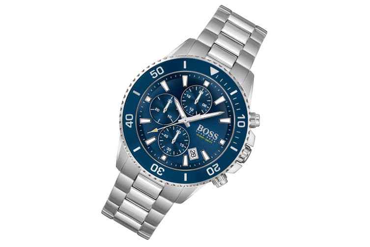 Hugo Boss Admiral Blue Dial Silver Steel Strap Watch for Men - 1513907 Buy Now By Hugo Boss