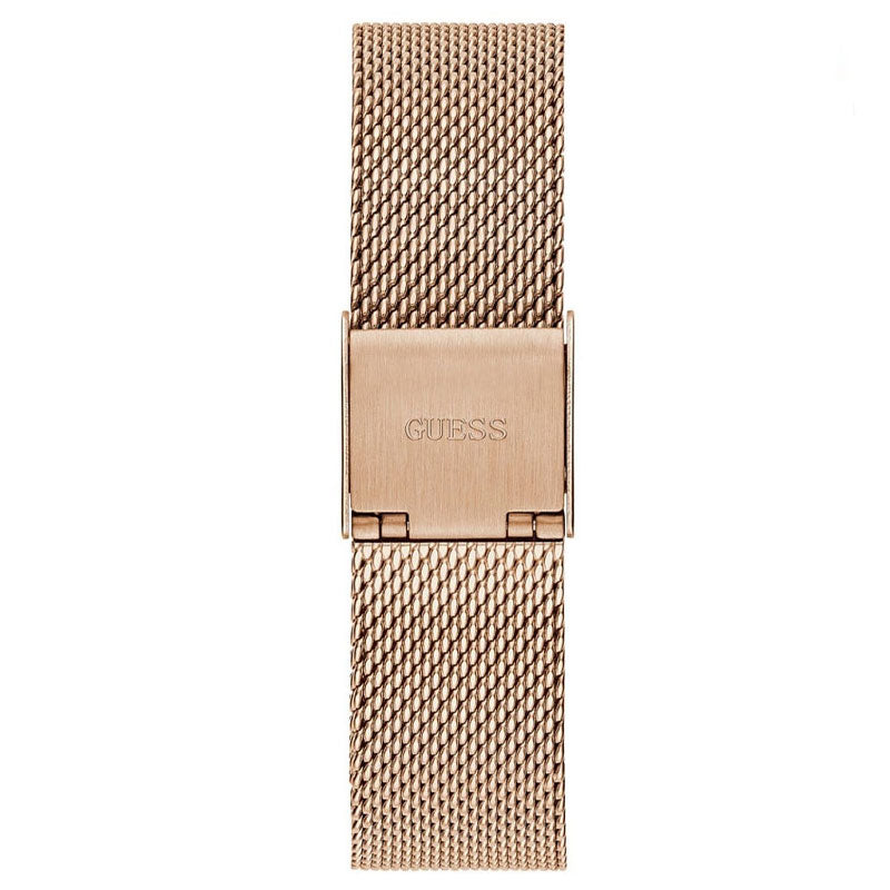 Guess Tapestry Diamonds Rose Gold Dial Rose Gold Mesh Bracelet Watch for Women - GW0354L3 Buy Now By Guess