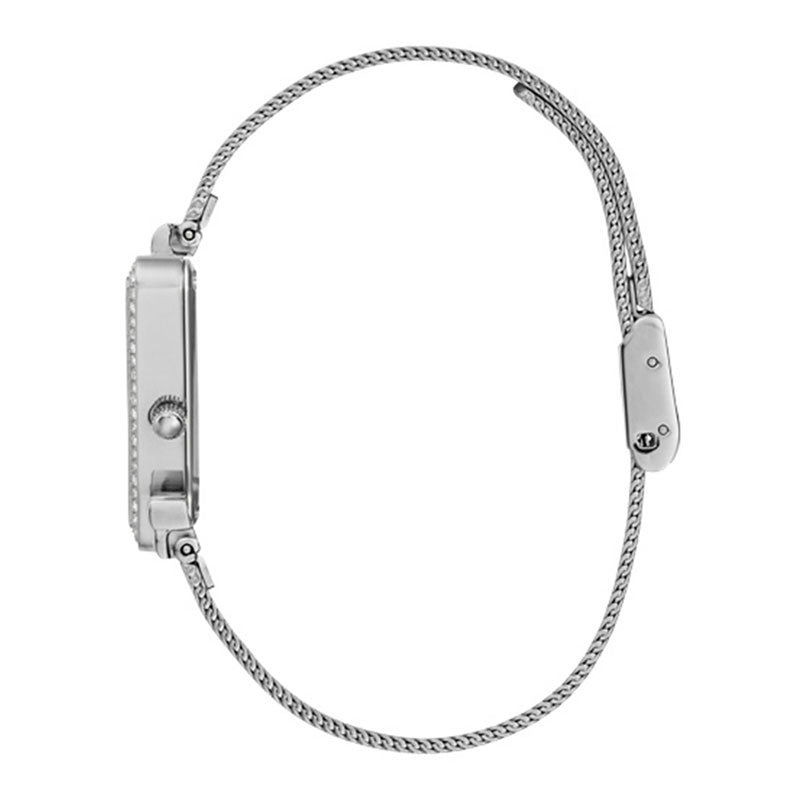 Guess Fame Diamonds Silver Dial Silver Mesh Bracelet Watch for Women - GW0508L1 Buy Now By Guess