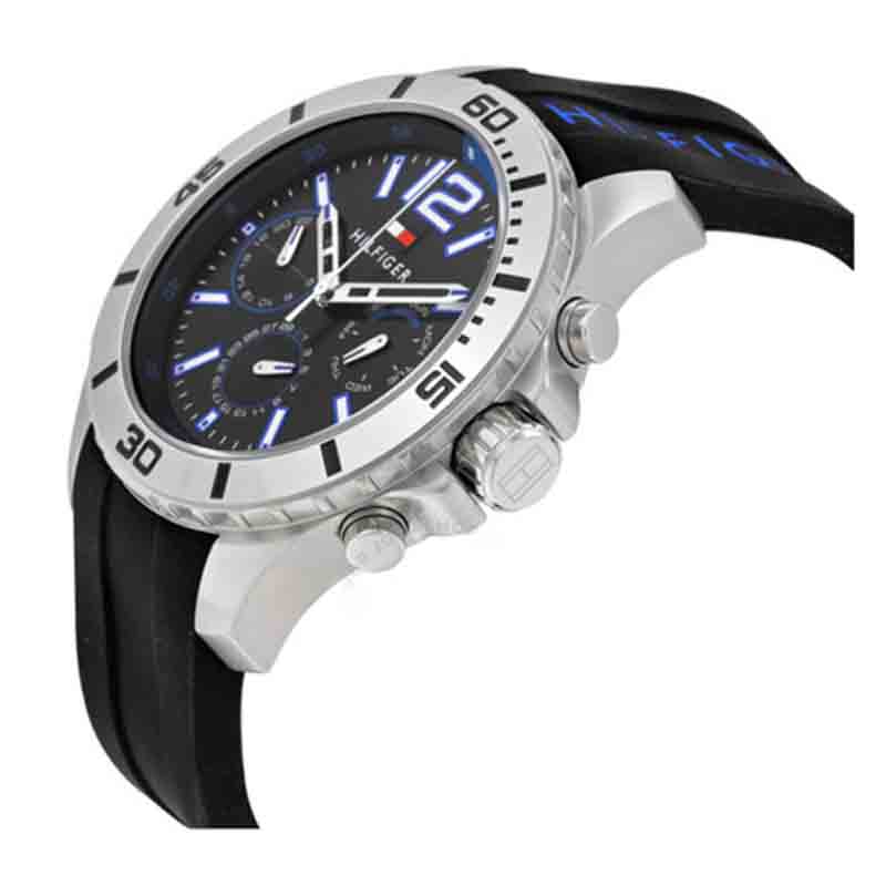Tommy Hilfiger Sport Multifunction Black Dial Black Rubber Strap Watch for Men - 1791143 Buy Now By Tommy Hilfiger