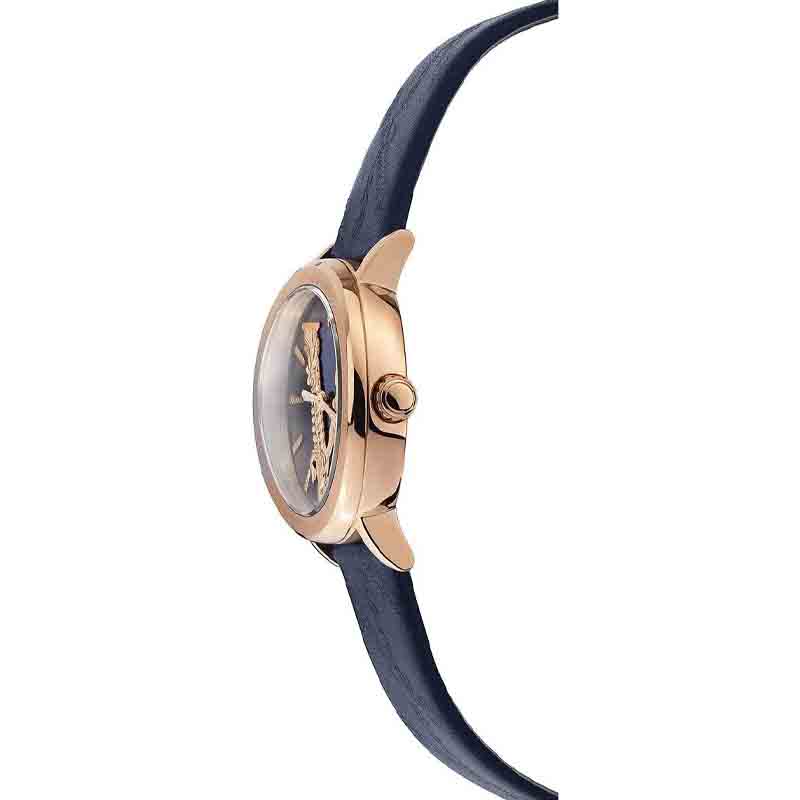 Versace Virtus Quartz Blue Dial Blue Leather Strap Watch for Women - VEHC00419 Buy Now By Versace