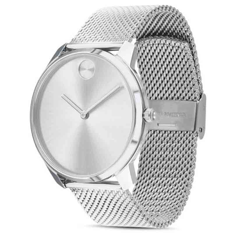 Movado Bold Silver Dial Silver Mesh Bracelet Watch For Men - 3600260 Buy Now By Movado