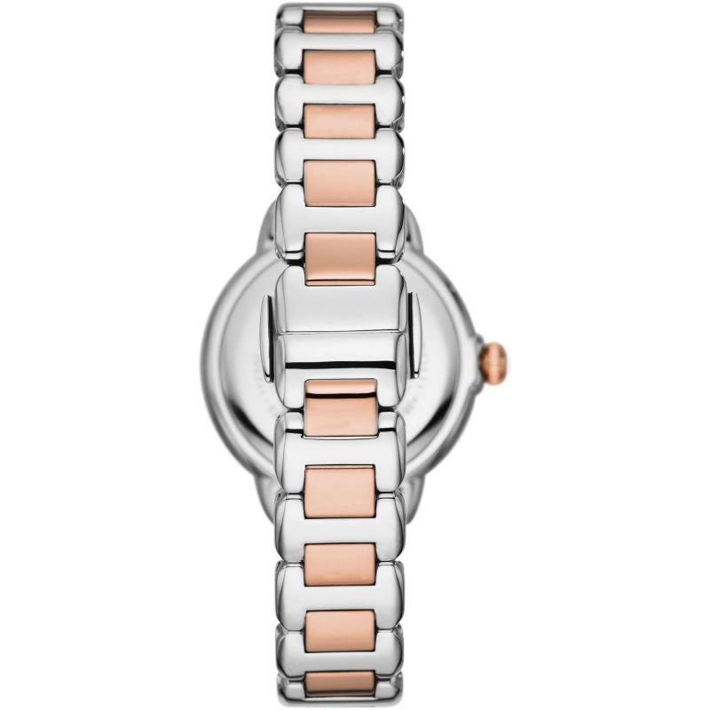 Emporio Armani Three Hand Quartz Mother of Pearl Dial Two Tone Steel Strap Watch For Women - AR11569 Buy Now By Emporio Armani