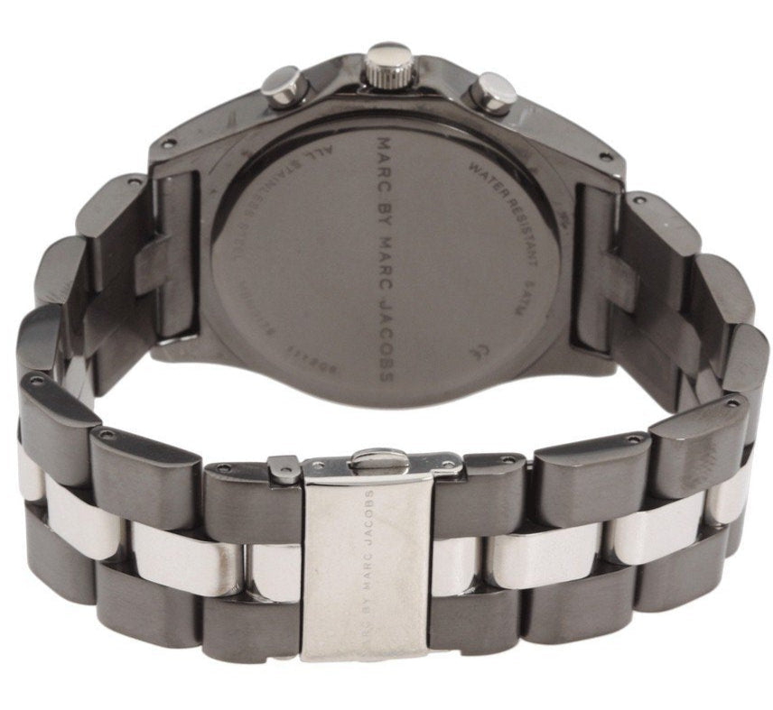 Marc Jacobs Blade Chronograph Black Dial Two Tone Steel Strap Watch for Women - MBM3179 Buy Now By Marc Jacobs