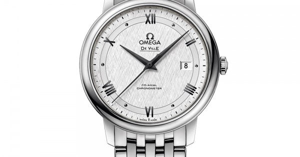 Omega De Ville Prestige Co Axial Automatic White Dial Silver Steel Strap Watch for Men - 424.10.40.20.02.005 Buy Now By Omega