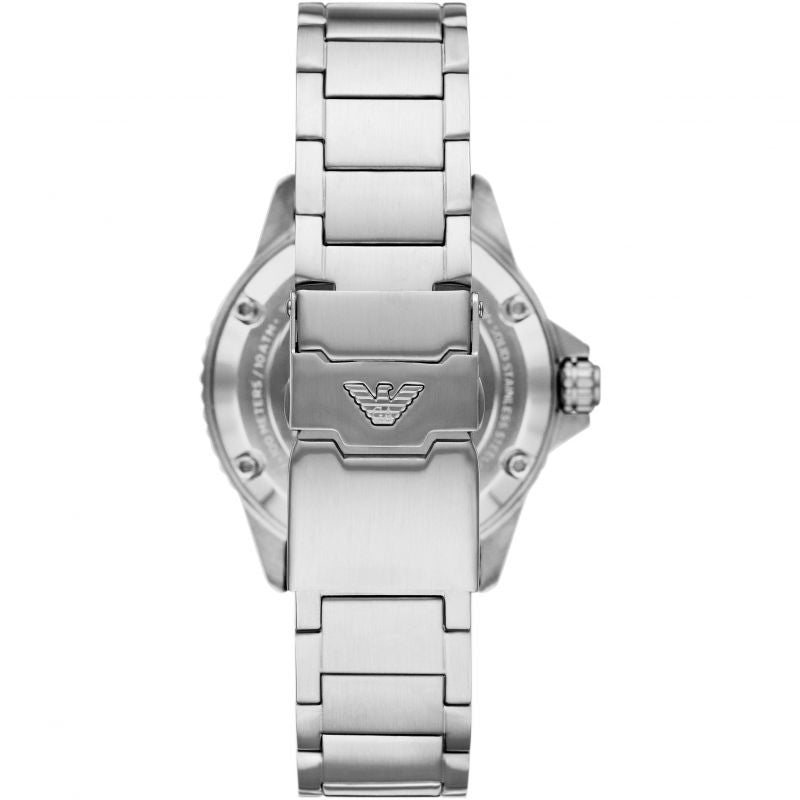 Emporio Armani Diver Automatic Green Dial Silver Steel Strap Watch For Men - AR60061 Buy Now By Emporio Armani