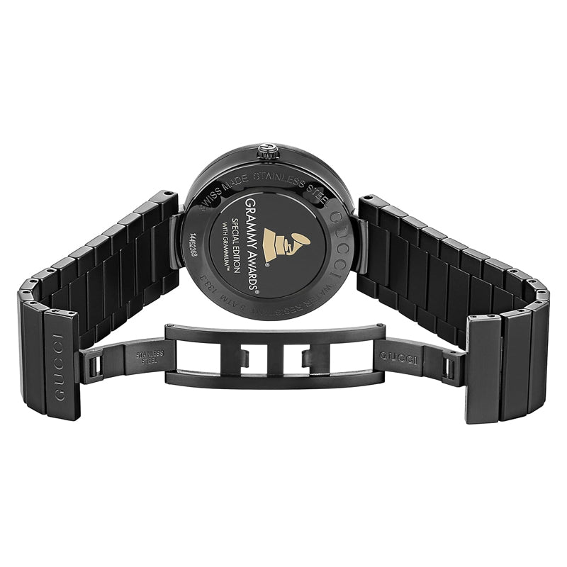 Gucci Interlocking G Quartz Gold Dial Black Steel Strap Watch For Women - YA133314 Buy Now By Gucci