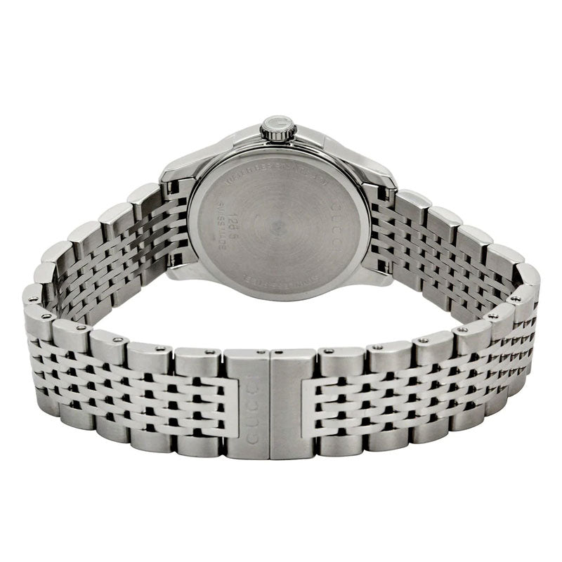 Gucci G Timeless Diamonds Mother of Pearl Dial Silver Steel Strap Watch For Women - YA126506 Buy Now By Gucci