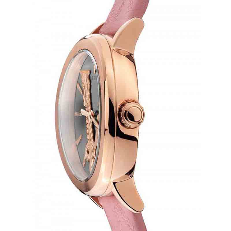 Versace Virtus Quartz Grey Dial Pink Leather Strap Watch for Women - VEHC00319 Buy Now By Versace