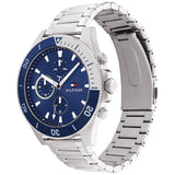 Tommy Hilfiger Larson Chronograph Blue Dial Silver Steel Strap Watch For Men - 1791917 Buy Now By Tommy Hilfiger