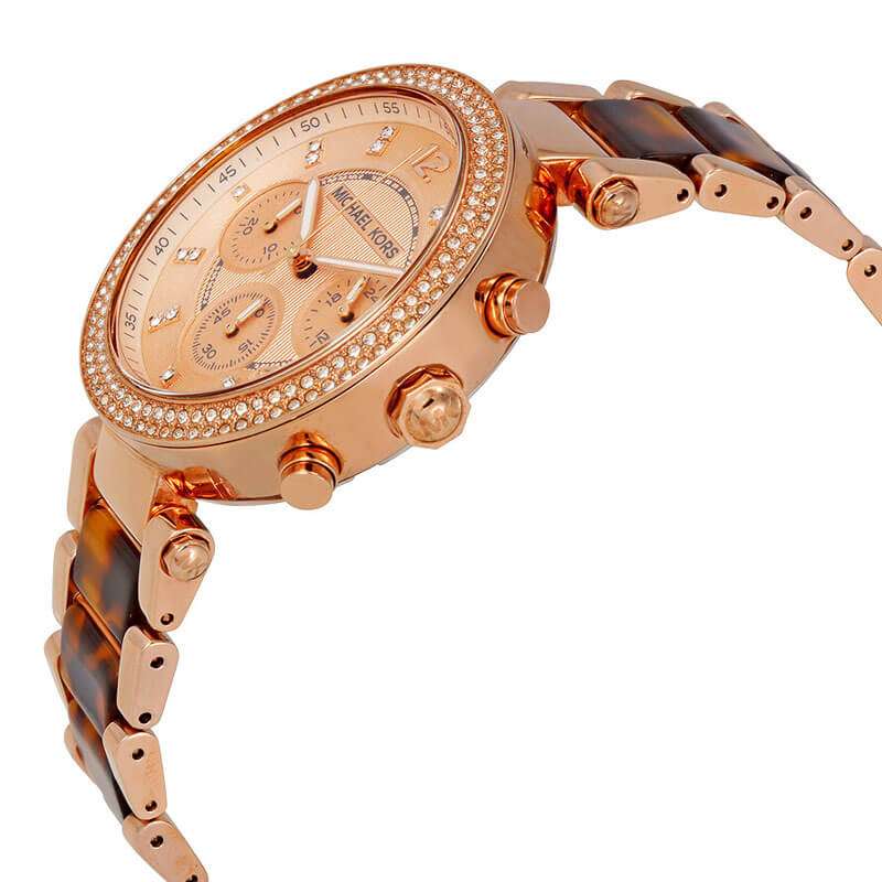 Michael Kors Parker Rose Gold Dial Two Tone Steel Strap Watch for Women - MK5538 Buy Now By Michael Kors