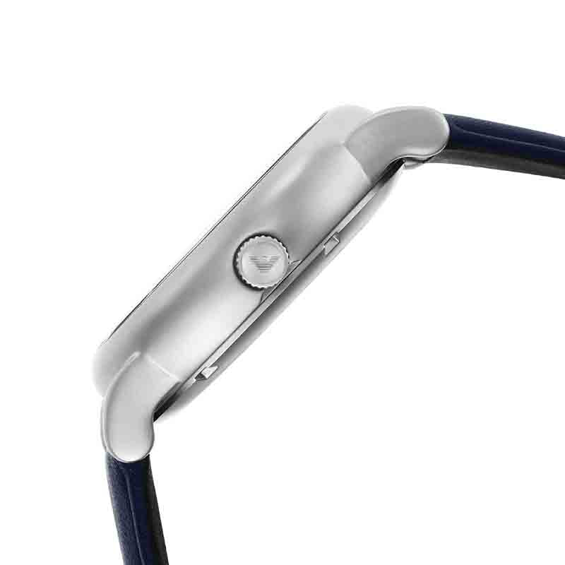 Emporio Armani Luigi Automatic Blue Dial Blue Leather Strap Watch For Men - AR60030 Buy Now By Emporio Armani