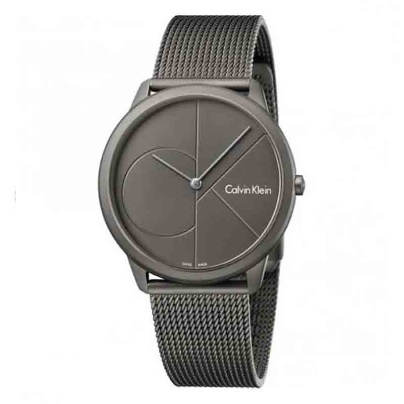 Calvin Klein Minimal Grey Dial Grey Mesh Bracelet Watch for Men - K3M517P4 Buy Now By Calvin Klein