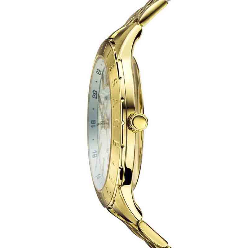 Versace Univers Quartz White Dial Gold Steel Strap Watch for Men - VEBK00518 Buy Now By Versace