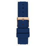 Guess Solstice Diamonds Silver Dial Blue Rubber Strap Watch for Women - GW0113L3 Buy Now By Guess