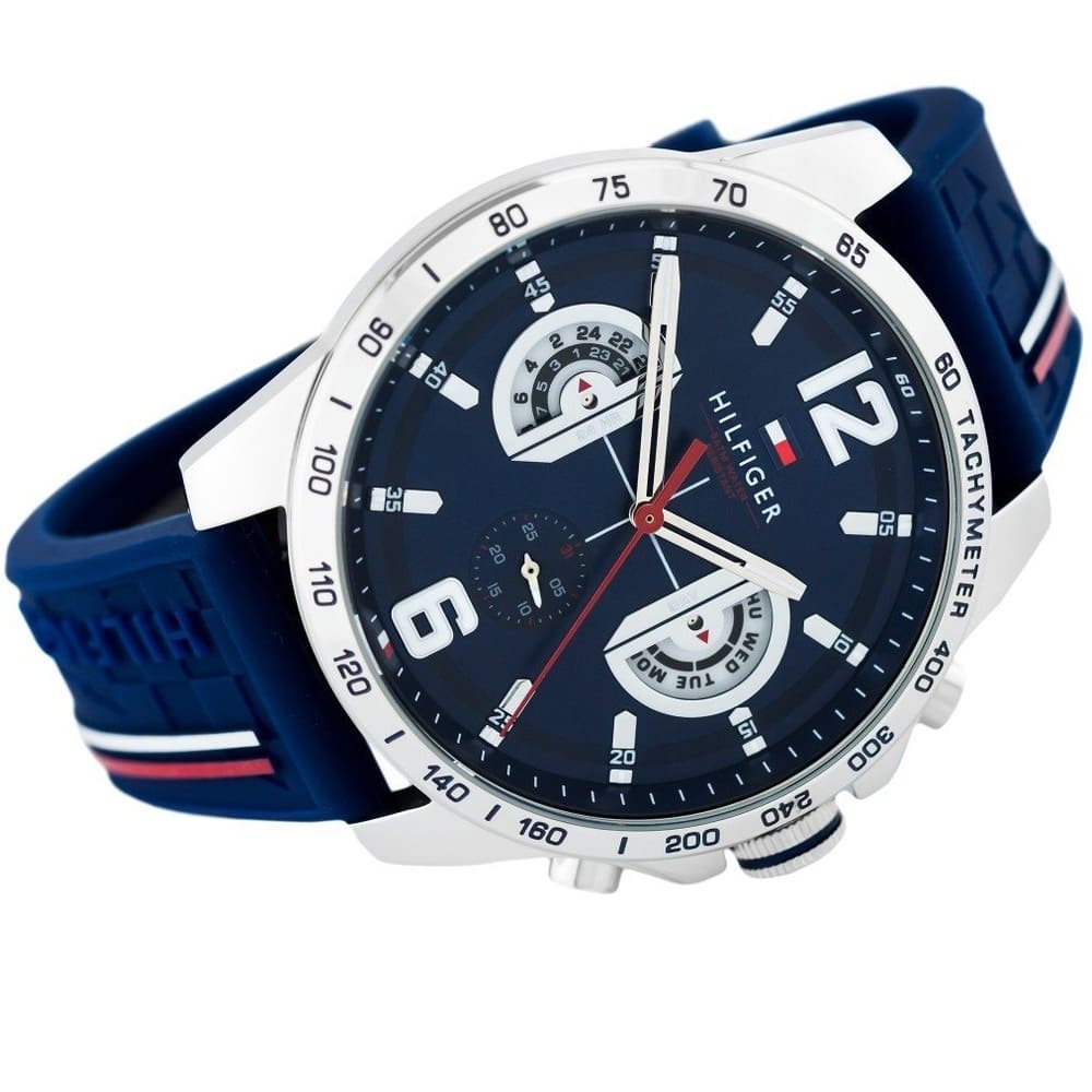 Tommy Hilfiger Decker Blue Dial Blue Rubber Strap Watch for Men - 1791476 Buy Now By Tommy Hilfiger