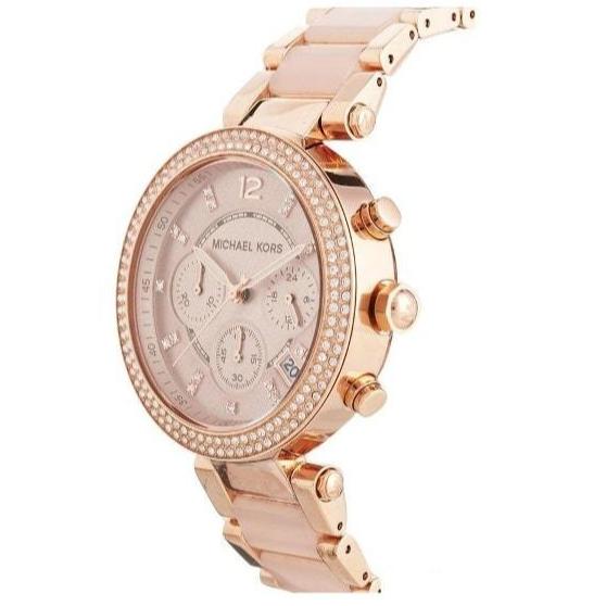 Michael Kors Parker Pink Dial Two Tone Steel Strap Watch for Women - MK5896 Buy Now By Michael Kors