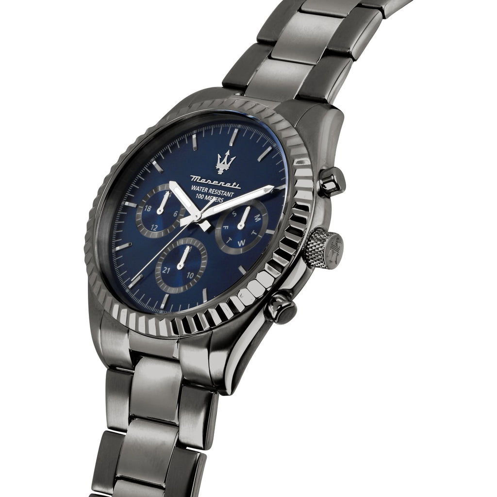 Maserati Competizione Blue Dial Grey Steel Strap Watch For Men - R8853100019 Buy Now By Maserati