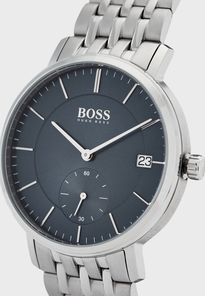 Hugo Boss Corporal Blue Dial Silver Steel Strap Watch for Men - 1513642 Buy Now By Hugo Boss