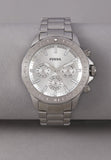 Fossil Bannon Multifunction Chronograph Silver Dial Silver Steel Strap Watch for Men - BQ2490 Buy Now By Fossil