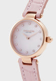 Coach Hayley Mother of Pearl Pink Dial Pink Leather Strap Watch for Women - 14503537 Buy Now By Coach