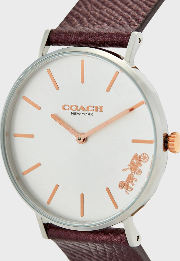 Coach Perry White Dial Brown Leather Strap Watch for Women - 14503154 Buy Now By Coach