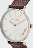 Coach Perry White Dial Brown Leather Strap Watch for Women - 14503154 Buy Now By Coach