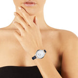 Emporio Armani Aurora Quartz Mother Of Pearl White Dial Blue Leather Strap Watch For Women - AR11090 Buy Now By Emporio Armani