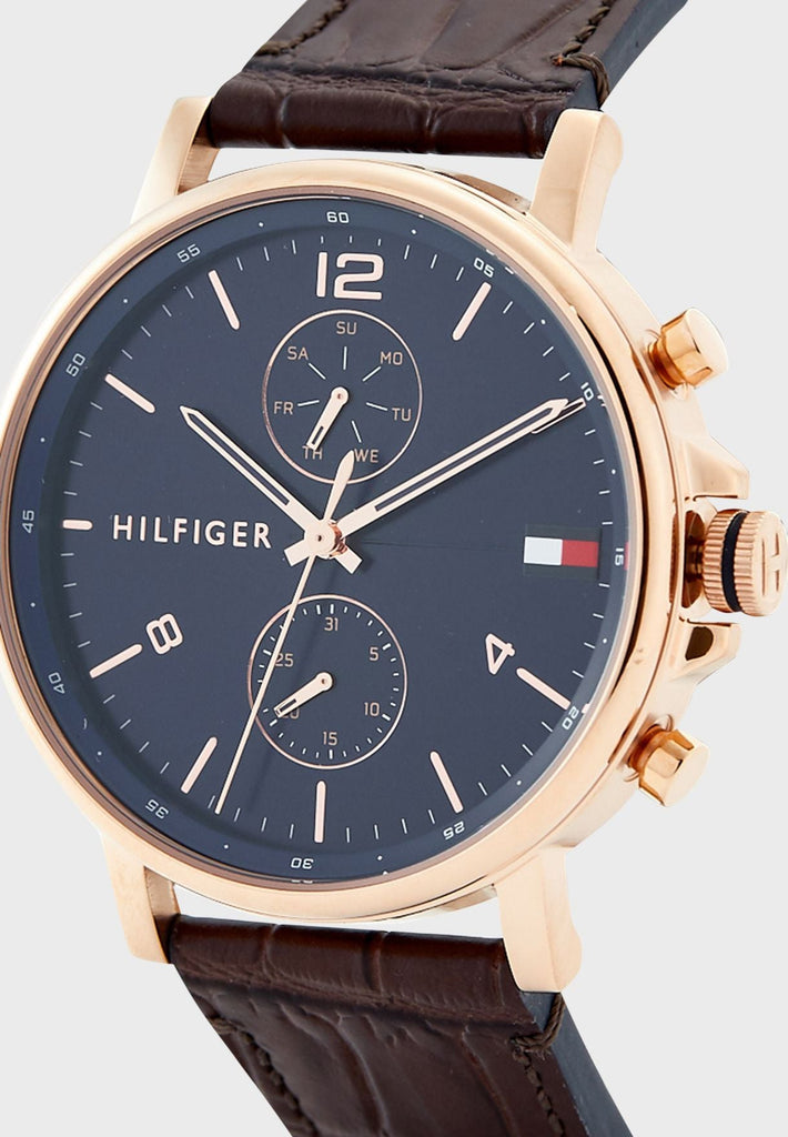 Tommy Hilfiger Daniel Blue Dial Brown Leather Strap Watch for Men - 1710418 Buy Now By Tommy Hilfiger