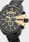 Diesel Mega Chief Chronograph Black Dial Black Steel Strap Watch For Men - DZ4338 Buy Now By Diesel