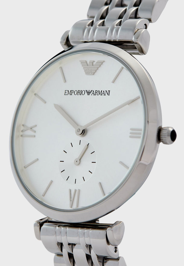 Emporio Armani Classic Silver Dial Silver Steel Strap Watch For Men - AR1819 Buy Now By Emporio Armani