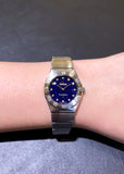 Omega Constellation Manhattan Quartz Diamonds Blue Dial Silver Steel Strap Watch for Women - 131.10.25.60.53.001 Buy Now By Omega
