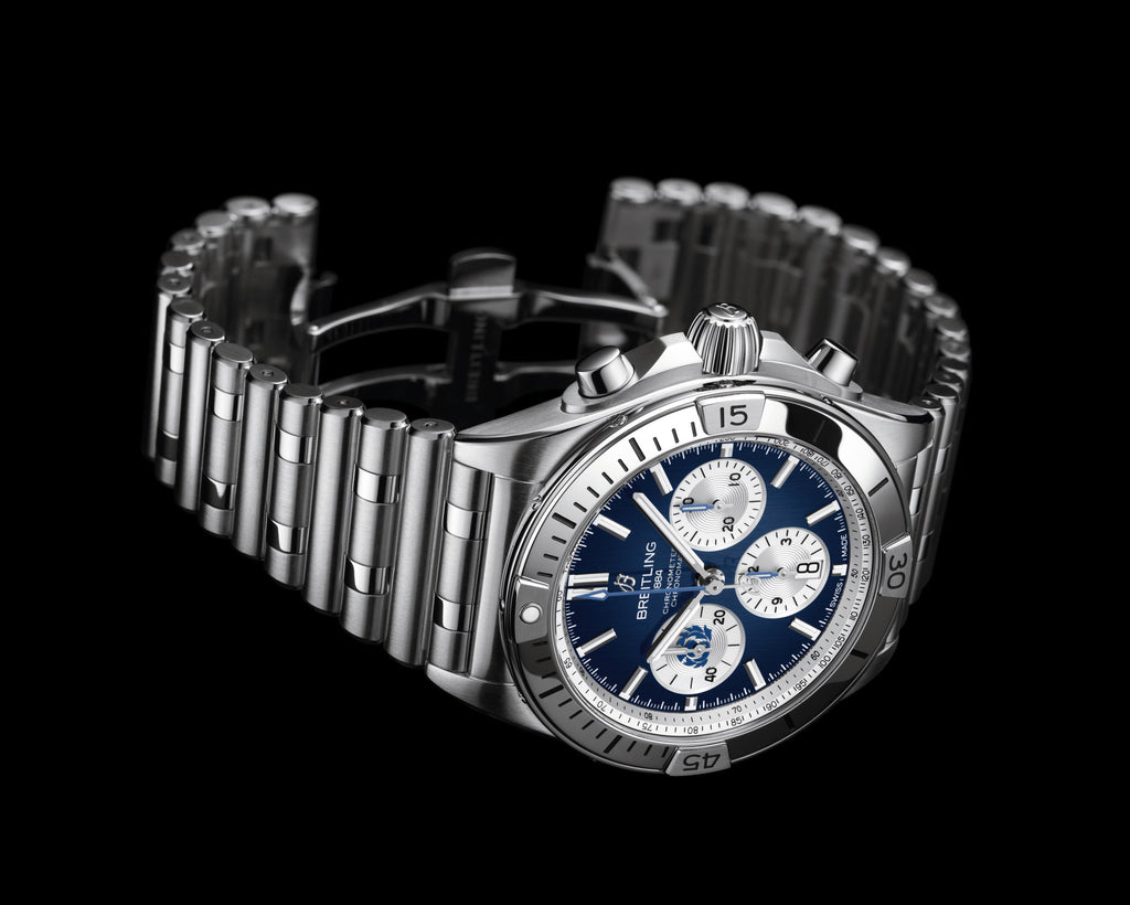 Breitling Chronomat B01 42 Six Nations Scotland Blue Dial Silver Steel Strap Watch for Men - AB0134A51C1A1 Buy Now By Breitling