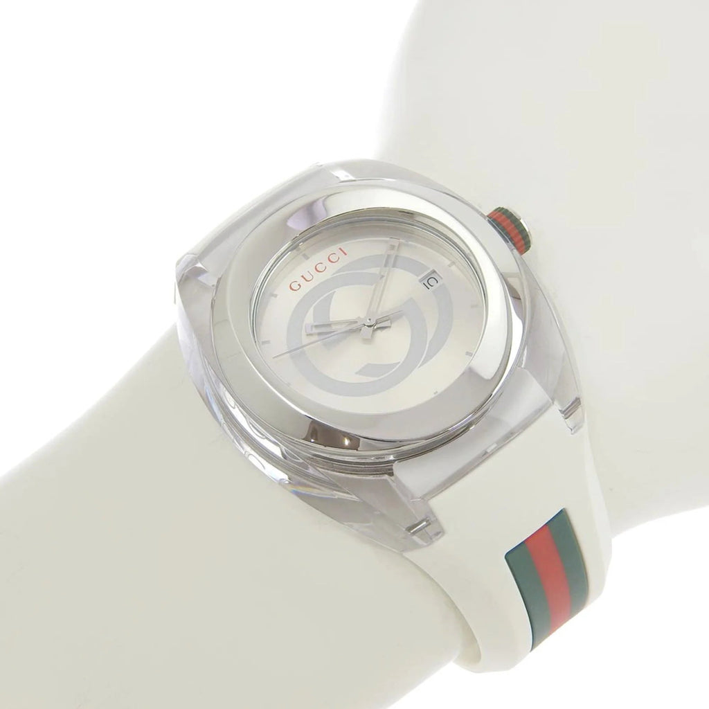 Gucci Sync XXL White Dial White Rubber Strap Watch For Men - YA137102 Buy Now By Gucci