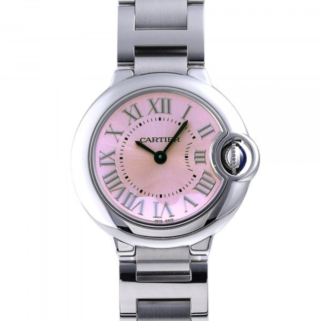 Cartier Ballon Bleu de Cartier Pink Dial Silver Steel Strap Watch for Women - W6920038 Buy Now By Cartier