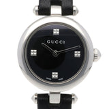 Gucci Diamantissima Quartz Diamonds Black Dial Black Leather Strap Watch for Women - YA141506 Buy Now By Gucci