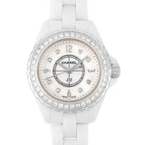 Chanel J12 Diamonds Quartz White Dial White Steel Strap Watch for Women - J12 H2572 Buy Now By Chanel