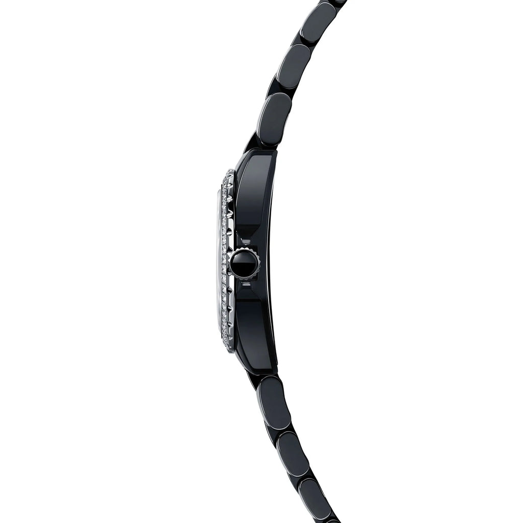 Chanel J12 Diamonds Ceramic Black Dial Black Steel Strap Watch for Women - J12 H3108 Buy Now By Chanel
