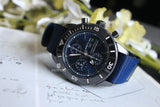 Breitling Superocean Heritage Chronograph 44 Outerknown Blue Dial Blue NATO Strap Watch for Men - M133132A1C1W1