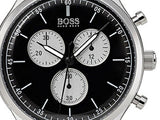 Hugo Boss Companion Black Dial Black Leather Strap Watch for Men - 1513543 Buy Now By Hugo Boss