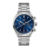 Tag Heuer Carrera Chronograph Blue Dial Silver Steel Strap Watch for Men - CBN2011.BA0642 Buy Now By Tag Heuer