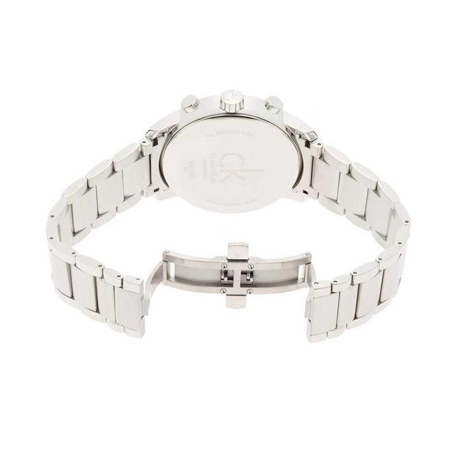 Calvin Klein City Chronograph Black Dial Silver Steel Strap Watch for Men - K2G27141 Buy Now By Calvin Klein