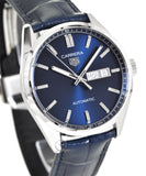 Tag Heuer Carrera Day Date Blue Dial Blue Leather Strap Watch for Men - WBN2012.FC6502 Buy Now By Tag Heuer
