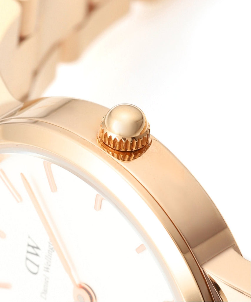 Daniel Wellington Iconic Link White Dial Rose Gold Steel Strap Watch for Women - DW00100213 Buy Now By Daniel Wellington