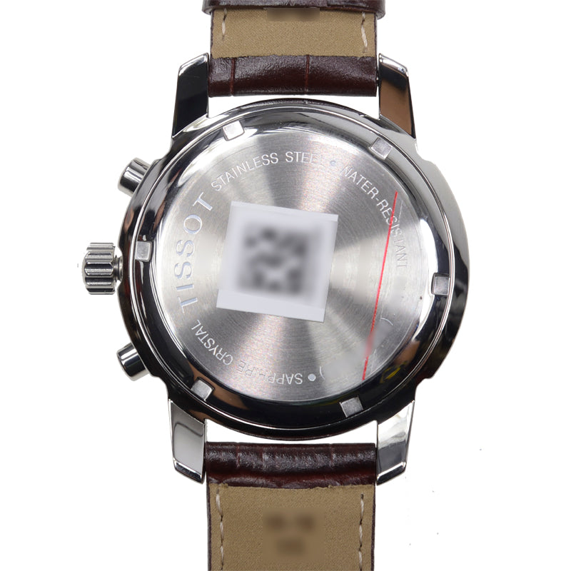 Tissot T Race PRC 200 Chronograph White Dial Brown Leather Strap Watch for Men - T17.1.516.32 Buy Now By Tissot