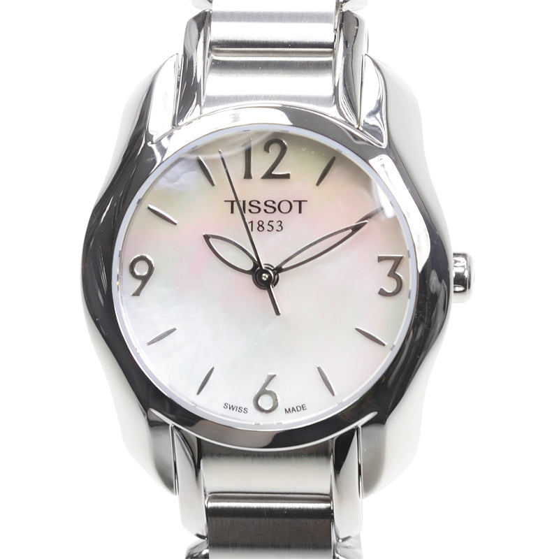 Tissot T Wave Mother of Pearl Dial Two Tone Steel Strap Watch For Women - T023.210.11.117.00 Buy Now By Tissot