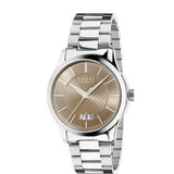 Gucci G Timeless Automatic Brown Dial Silver Steel Strap Watch For Women - YA126431A Buy Now By Gucci