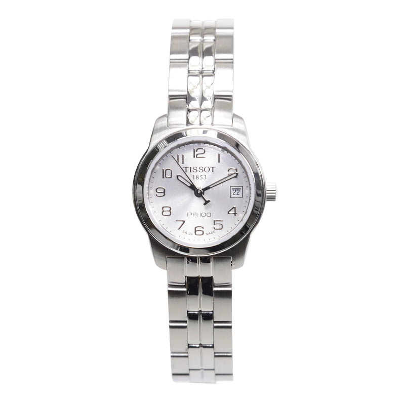 Tissot T Classic PR100 Silver Dial Silver Steel Strap Watch For Women - T049.210.11.032.00 Buy Now By Tissot